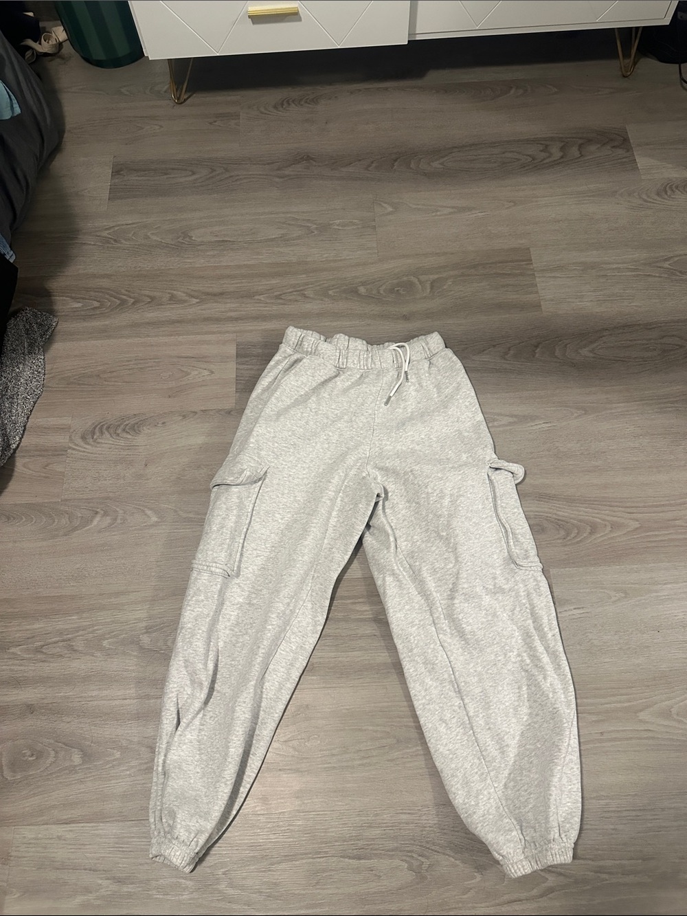 Abercrombie & Fitch Heather Gray Fleece Joggers